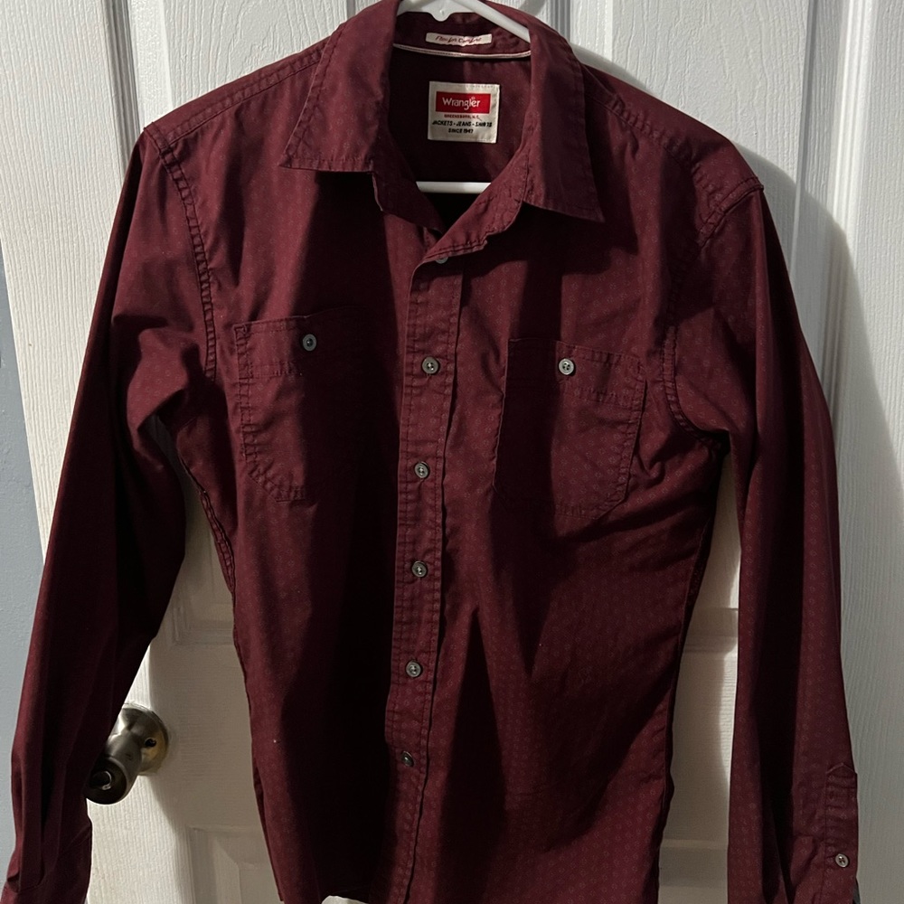 Maroon western style shirt